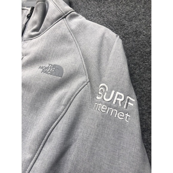 The North Face Jacket Womens Medium Gray Softshell Full Zip Fleece Lined Pockets - Picture 6 of 9